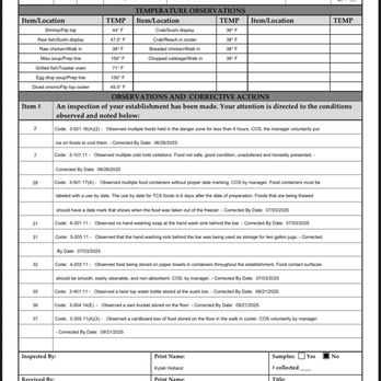 Masa Bistro & Sushi Bar - Food inspection report page 3 - Japanese Near Me - Abilene, Texas Masa Bistro & Sushi Bar - Food inspection report page 3 - Japanese Near Me - Abilene, Texas