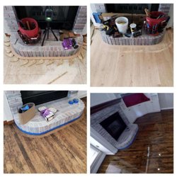 Colpron Custom Floors - American cherry custom installation and stain.