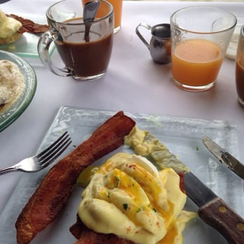 La Maison Cafe - Eggs sardou... After I'd started sharing and eating - Breakfast & Brunch Near Me - Newport, Oregon