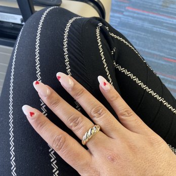 Luxe Nails & Spa - Dip nails with tip. - Nail Salons Near Me - Des Plaines, Illinois