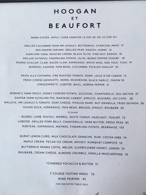 Menu photo 6 Hoogan et Beaufort Montreal, QC Menu photo 6 Hoogan et Beaufort Montreal, QC