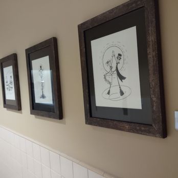 Lightpost Winery - Cool concept art that decorates the restroom walls. - Wine Tasting Room Near Me - Morgan Hill, California