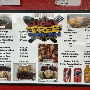 Lucky Three Seven - Menu - Filipino Near Me - Oakland, California Lucky Three Seven - Menu - Filipino Near Me - Oakland, California