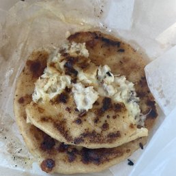 Doughy Pupusa no salsa or curtido Doughy Pupusa no salsa or curtido