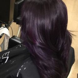 Hair colour I showed them. I am aware it would be darker. I just wanted some hint of purple!