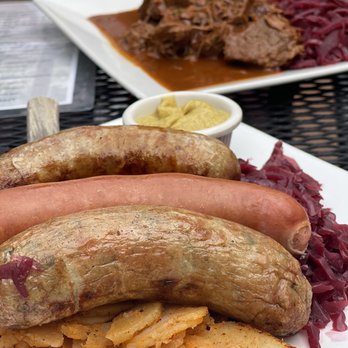 Jagerhaus German Restaurant & Biergarten - Wurst Sample Platter , Hungarian Goulash - German Near Me - Whitestone, New York Jagerhaus German Restaurant & Biergarten - Wurst Sample Platter , Hungarian Goulash - German Near Me - Whitestone, New York