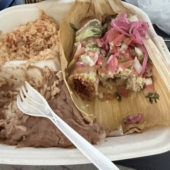 Shane’s Tamales - On the left is the "pork" and the right is the "chicken" - Pop-Up Restaurants Near Me - Garden Grove, California