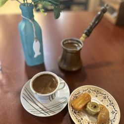 Sasa Restaurant & Sweets - Turkish coffee with some dessert delights