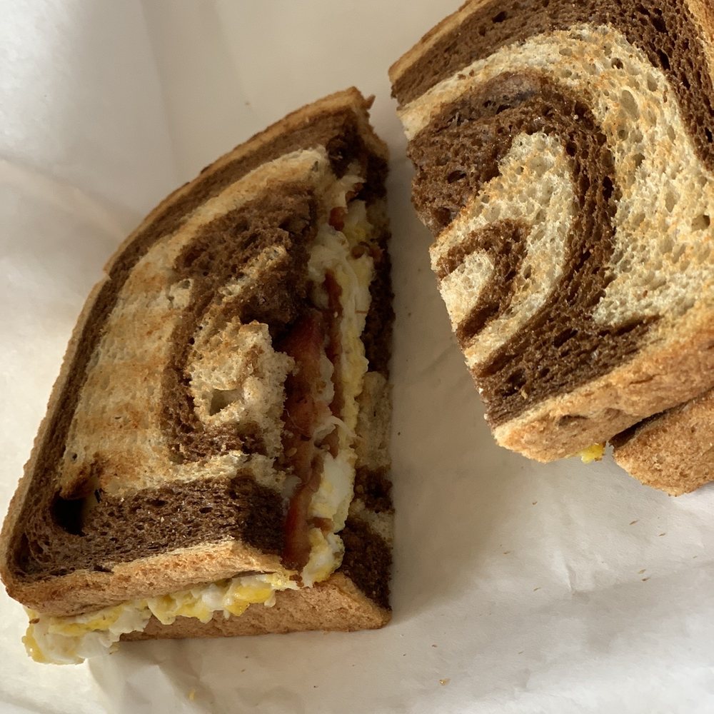 Marsha's Lunchbox - Breakfast Sandwich on rye with bacon very good! - Delis Near Me - San Carlos, California Marsha's Lunchbox - Breakfast Sandwich on rye with bacon very good! - Delis Near Me - San Carlos, California