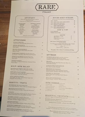 Menu photo 6 RARE Italian Fort Collins, CO