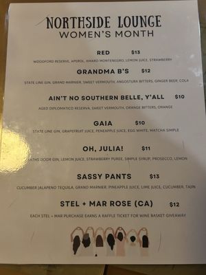 Menu photo 3 Northside Lounge Madison, WI