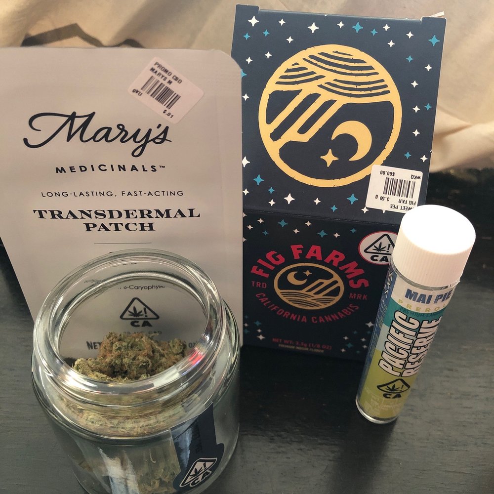 An 1/8 of sweet pee from fig farms (best bud they had at the time) with a free CBD transdermal patch and 1g Mai Pie preroll An 1/8 of sweet pee from fig farms (best bud they had at the time) with a free CBD transdermal patch and 1g Mai Pie preroll