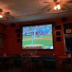 Furniture Factory Bar & Grill - Projector screen.