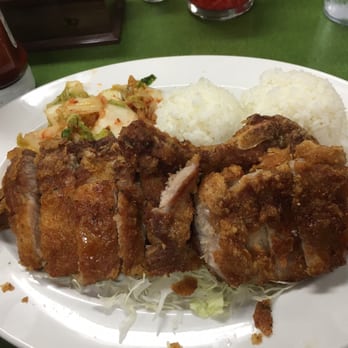 Restaurant Kenichi - Deep Fried Pork Chops with Kim Chi - Desserts Near Me - Hilo, Hawaii