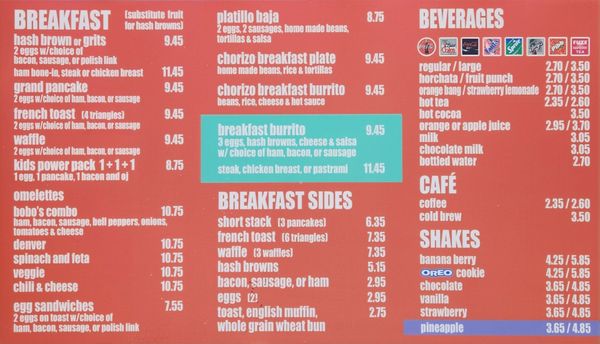 Menu photo 2 Bobo's Hamburgers Los Angeles, CA