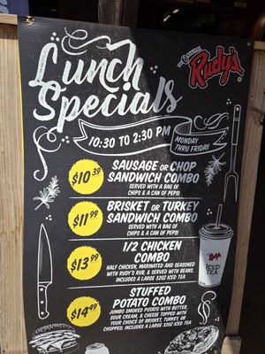 Menu photo 6 Rudy's San Antonio, TX