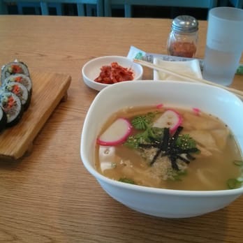 Jongro Kimbap - Kimbap and udon lunch special ($5.99) - The Kimbap is off but the udon is great. - Korean Near Me - La Palma, California