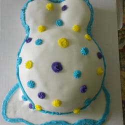 The Happy Little Baker - Pregnant Belly Baby Shower Cake