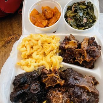 Neighborhood Kitchen - Oxtail, comes with rice, Mac&Cheese, greens, cabbage, yams, - American Near Me - Dallas, Texas Neighborhood Kitchen - Oxtail, comes with rice, Mac&Cheese, greens, cabbage, yams, - American Near Me - Dallas, Texas