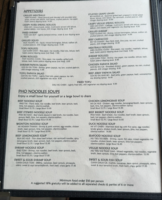Menu photo 4 Vietnam Café Philadelphia, PA Menu photo 4 Vietnam Café Philadelphia, PA