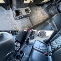 MystiClean Detail - Before and After comparison of an interior detail done by us at MystiClean Detail!