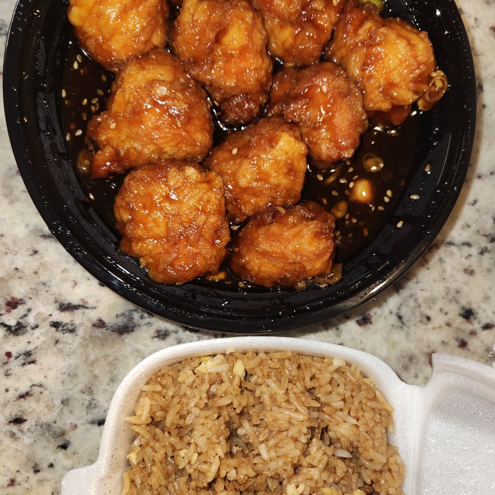T Jin's China Diner - Sesame Chicken with Fried Rice - Chinese Near Me - Pflugerville, Texas T Jin's China Diner - Sesame Chicken with Fried Rice - Chinese Near Me - Pflugerville, Texas