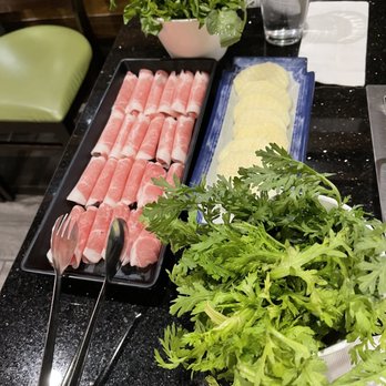 Happy Lamb Hot Pot - Meats and veggies! - Hot Pot Near Me - Cambridge, Massachusetts