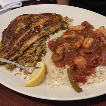 Pappadeaux Seafood Kitchen - Cajun Combo : blackened catfish and shrimp Creole on dirty rice - Cajun/Creole Near Me - Austin, Texas Pappadeaux Seafood Kitchen - Cajun Combo : blackened catfish and shrimp Creole on dirty rice - Cajun/Creole Near Me - Austin, Texas