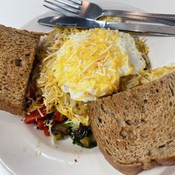 Breakfast Club - Veggie Skillet (1 egg requested vs 2 normal portion)
