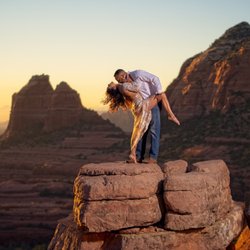 Stacy Burk Photography - Elopement at Merry Go Round. We're the only photographers in Sedona that bring professional lighting to all our adventure Elopements.