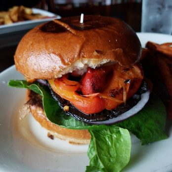 Slanted Tree Kitchen & Taproom - PORTABELLA MUSHROOM BURGER - Burgers Near Me - Fairfield, California Slanted Tree Kitchen & Taproom - PORTABELLA MUSHROOM BURGER - Burgers Near Me - Fairfield, California