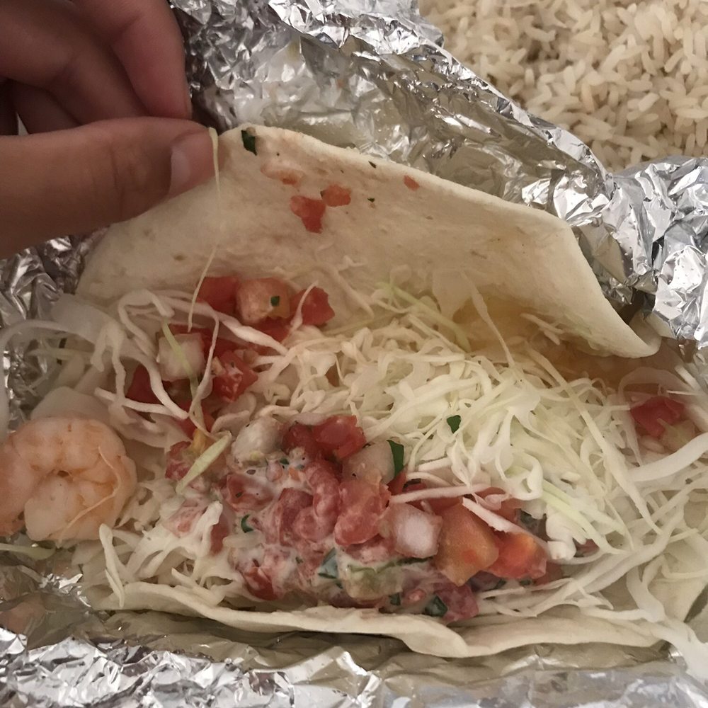 Surf Taco - Silverton - as you can see, the shrimp looks bland with the "pico de gallo" which is really watered tomato. - Mexican Near Me - Toms River, New Jersey Surf Taco - Silverton - as you can see, the shrimp looks bland with the "pico de gallo" which is really watered tomato. - Mexican Near Me - Toms River, New Jersey