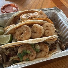 2 Fire Island Taco's and 1 Hicksville Taco. 2 Fire Island Taco's and 1 Hicksville Taco.