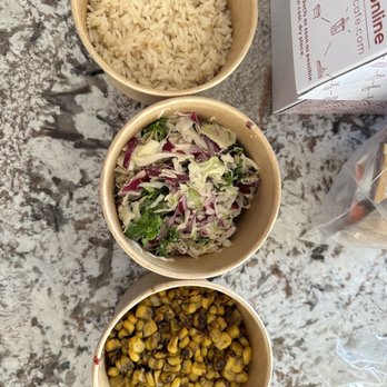 California Fish Grill - Brown rice, kale coleslaw, and corn - Seafood Near Me - San Diego, California