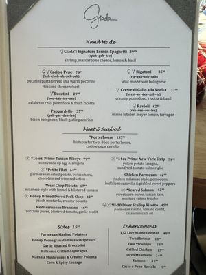 Menu photo 3 GIADA Las Vegas, NV