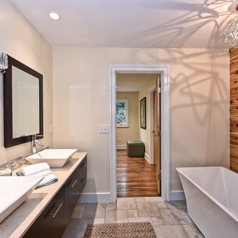 Shank Building & Design - a modern bathroom with wood paneling - General Contractors Near Me - Charlotte, North Carolina Shank Building & Design - a modern bathroom with wood paneling - General Contractors Near Me - Charlotte, North Carolina