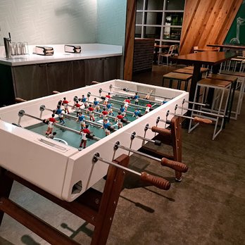 Shake Shack Ice Blocks - Foosball table inside the restaurant - Burgers Near Me - Sacramento, California Shake Shack Ice Blocks - Foosball table inside the restaurant - Burgers Near Me - Sacramento, California