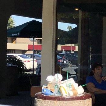 Starbucks - This Starbucks just doesn't like emptying trash. - Coffee & Tea Near Me - Saratoga, California Starbucks - This Starbucks just doesn't like emptying trash. - Coffee & Tea Near Me - Saratoga, California