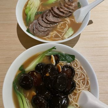 Baodega - braised beef noodle soup and mushroom medley noodle soup - Dim Sum Near Me - New York, New York