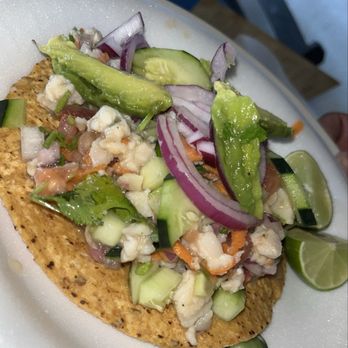 Mariscos El Kora De Nayarit - Tostada de ceviche - Seafood Near Me - Los Angeles, California