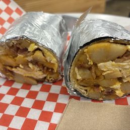 July 2025 - bacon breakfast burrito.  $9.99.  Amazing!