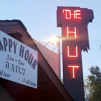 The Hut - the neon sign for the restaurant - Bars Near Me - Ojai, California