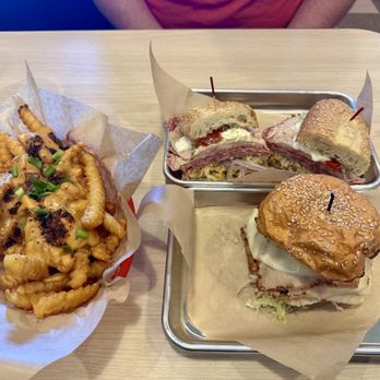 High Road Delica Texan - turkey, italian and crinkle cut cheese fries - Delis Near Me - Austin, Texas