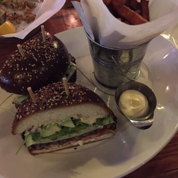 LOCAL Public Eatery Terry Ave - delicious veggie burger with yam fries :-) - Bars Near Me - Seattle, Washington