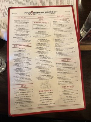 Menu photo 3 5 Napkin Burger New York, NY Menu photo 3 5 Napkin Burger New York, NY