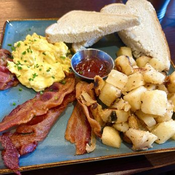 First Watch - Traditional Breakfast with scrambled eggs, bacon, potatoes, and sour dough toast with strawberry jam. - Breakfast & Brunch Near Me - Boardman, Ohio