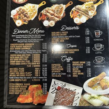 Shawarmaz - Menu board - Lebanese Near Me - Miramar, Florida