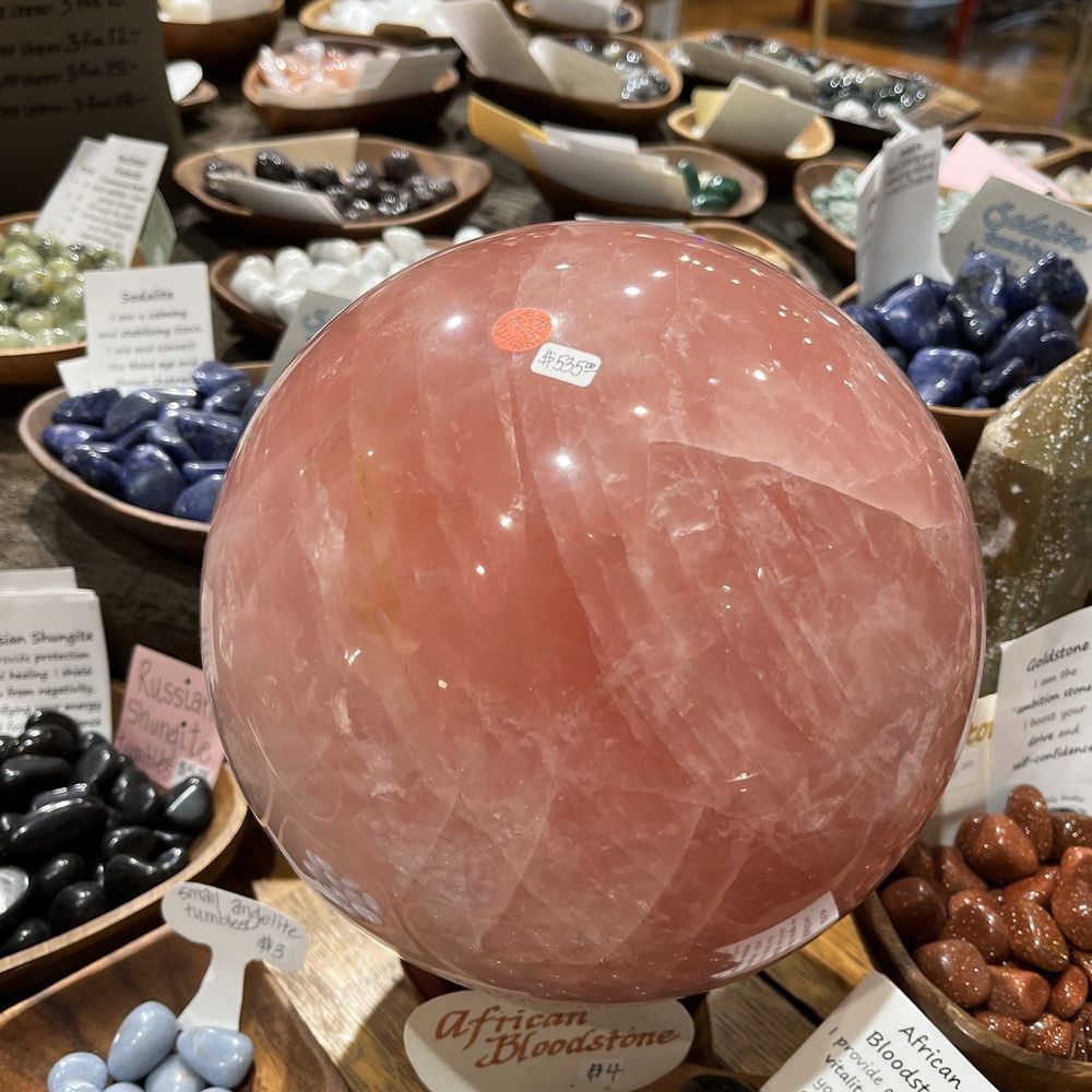 Waterlily Studio Florence - Rose quartz sphere - Jewelry Near Me - Florence, Oregon Waterlily Studio Florence - Rose quartz sphere - Jewelry Near Me - Florence, Oregon