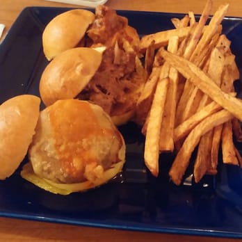 Root - Sliders: sloppy joe, buffalo seitan, and sausage. - Salad Near Me - Lancaster, Pennsylvania Root - Sliders: sloppy joe, buffalo seitan, and sausage. - Salad Near Me - Lancaster, Pennsylvania