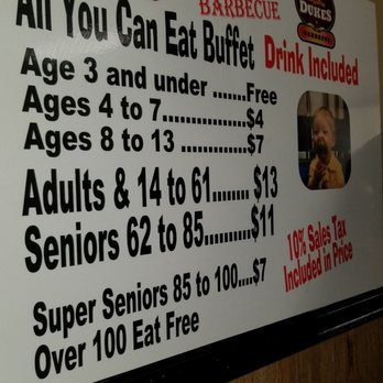 Dukes Barbecue - Price list - Barbeque Near Me - Walterboro, South Carolina